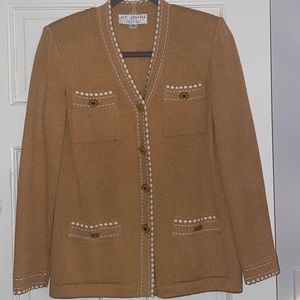 St John Santana Knit Cardigan Sweater Jacket 4 and skirt size 6